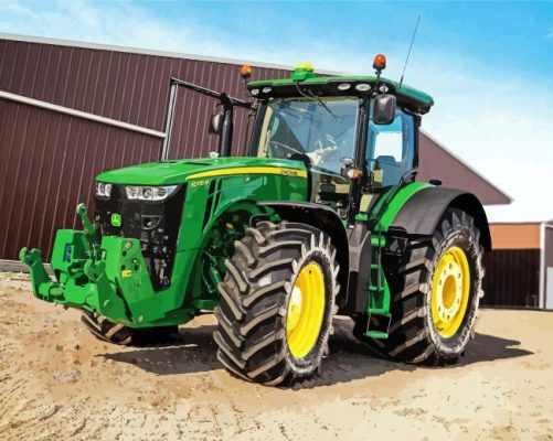 Farm John Deere Tractor Paint By Numbers