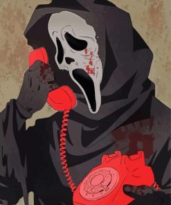 Ghostface Talking On The Phone Paint By Numbers