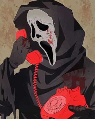 Ghostface Talking On The Phone Paint By Numbers