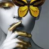 Golden Lady And Butterfly Paint By Numbers