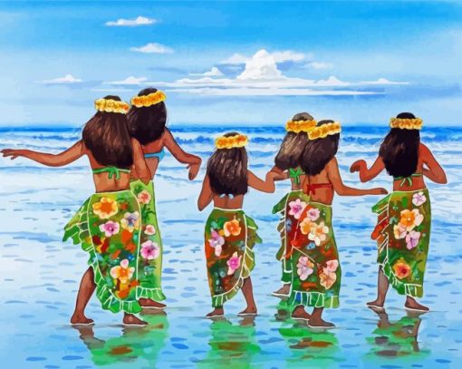 Hula Girls Paint By Numbers