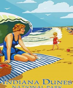 Indiana Dunes Poster Paint By Numbers