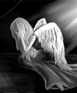 Lonely Black And White Angels Art Paint By Numbers