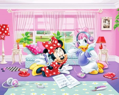 Minnie Mouse And Daisy Characters Paint By Numbers