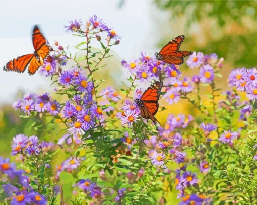 Monarch Butterflies Garden Paint By Numbers