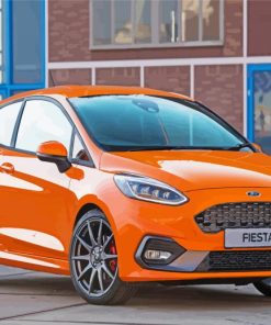 Orange Fiesta Ford ST Car Paint By Numbers