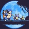 Pokemon Squirtle Evolution Moonlight Paint By Numbers