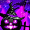 Purple Halloween Theme Paint By Numbers