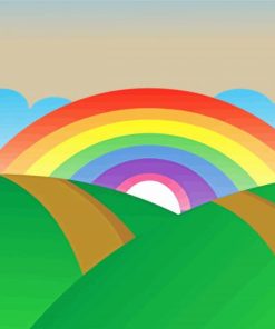 Rainbow Landscape Art Paint By Numbers