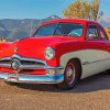 Red 1950 Ford Paint By Numbers