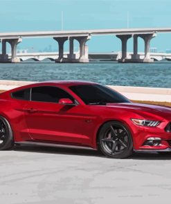 Ruby Red Mustang Gt Paint By Numbers