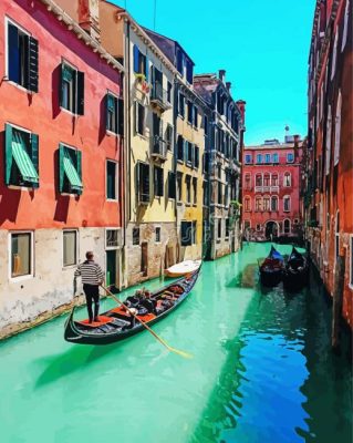 Scenic Canal Venice Italy Paint By Numbers