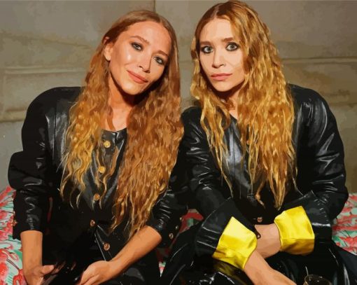 The Sisters Mary Kate And Ashley Paint By Numbers