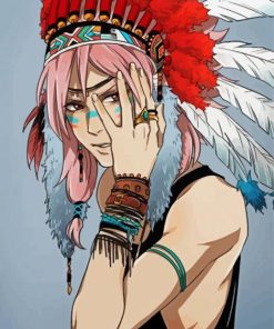 Tribal Anime Boy Paint By Numbers