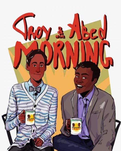 Troy And Abed Pop Art Paint By Numbers