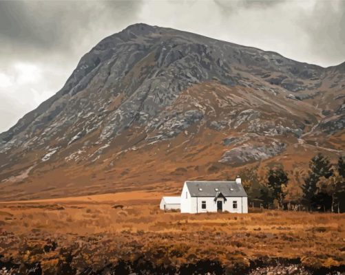 White House In Front Of Munro Mountain Paint By Numbers