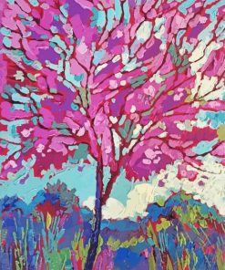Abstract Jacaranda Tree Paint By Numbers