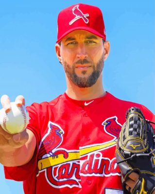 American Professional Baseballer Adam Wainwright Paint By Numbers