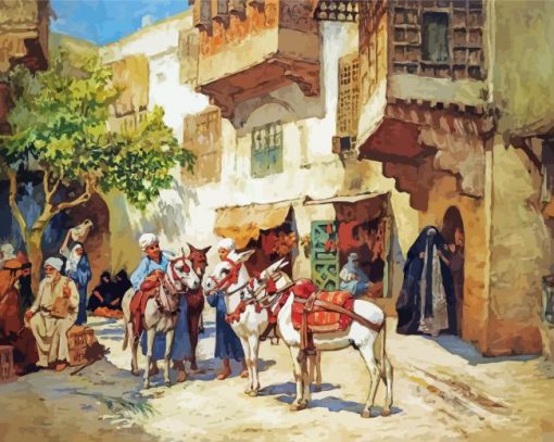 Arabian Scene Village Paint By Numbers