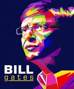 Bill Gates Pop Art Poster Paint By Numbers