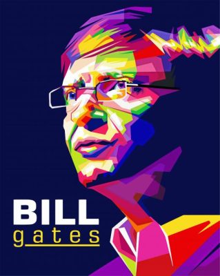 Bill Gates Pop Art Poster Paint By Numbers