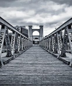 Black And White Suspension Bridge Waco Paint By Numbers