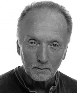 Black And White Actor Tobin Bell Paint By Numbers