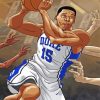 Duke Basketball Player Art Paint By Numbers