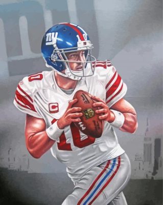 Eli Manning Player Art Paint By Numbers