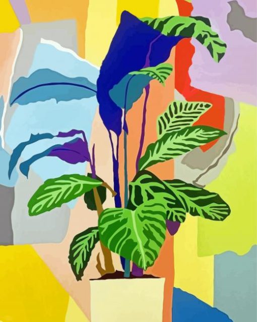 Houseplant Art Paint By Numbers