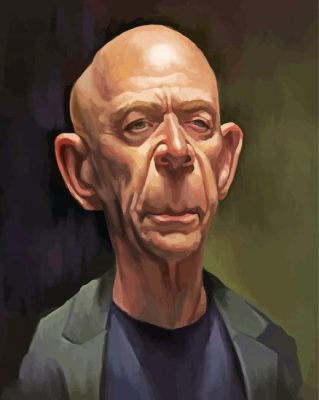 Jk Simmons Caricature Art Paint By Numbers