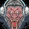 Mad Gorilla With Headphones Paint By Numbers
