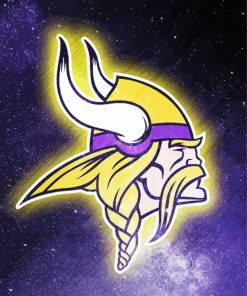 Minnesota Vikings Logo Poster Paint By Numbers