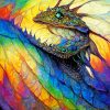 Rainbow Dragon Art Paint By Numbers