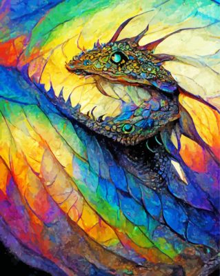 Rainbow Dragon Art Paint By Numbers