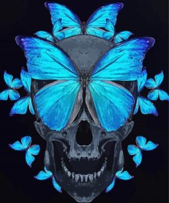 Skull And Butterflies Paint By Numbers