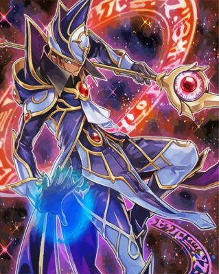 Yu Gi Oh Dark Magician Paint By Numbers