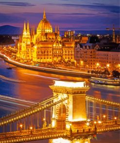 Aesthetic Budapest Evening Paint By Numbers