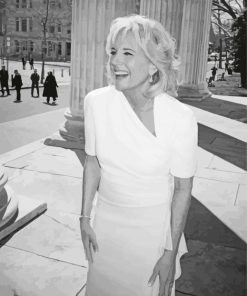 Black And White Jill Biden Paint By Numbers