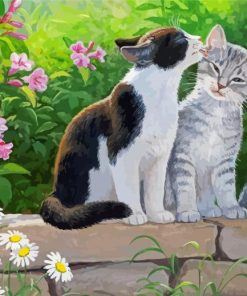 Cute Cats In Garden Paint By Numbers