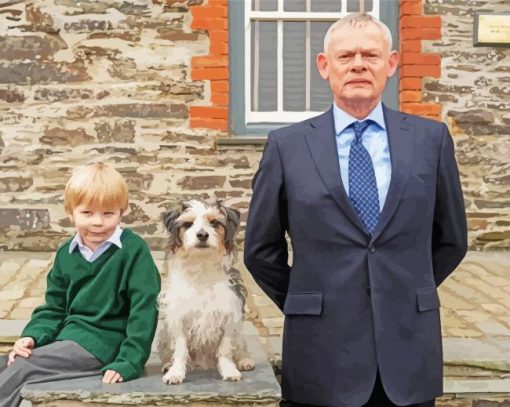 Doc Martin Characters With Dog Paint By Numbers