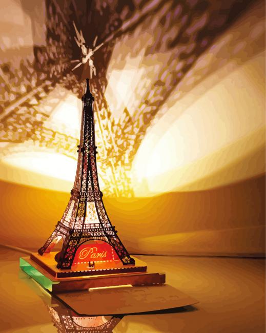 Eiffel Tower Light Decoration Paint By Numbers