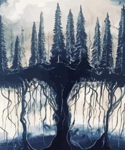 Fantasy Creepy Forest Art Paint By Numbers