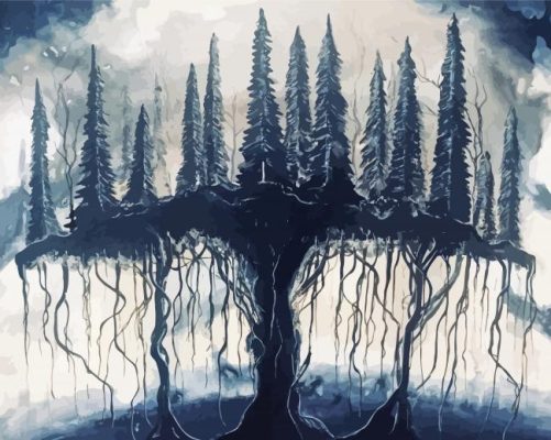 Fantasy Creepy Forest Art Paint By Numbers