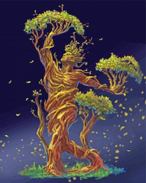 Fantasy Tree Man Art Paint By Numbers