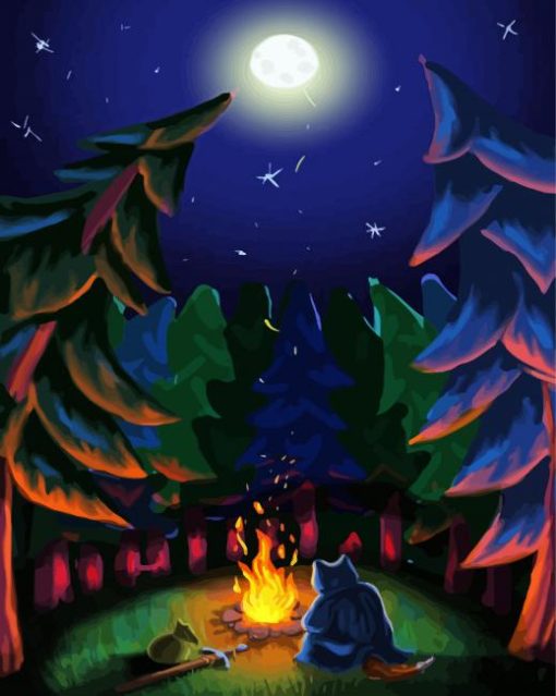 Night Camping Time Paint By Numbers