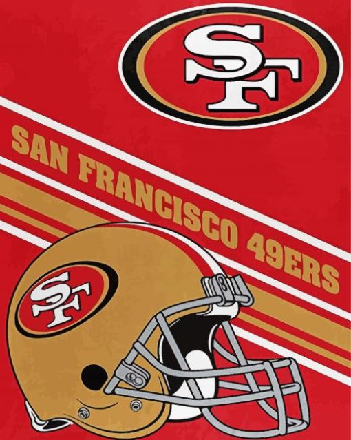 Vintage 49ers Football Team Poster Paint By Numbers
