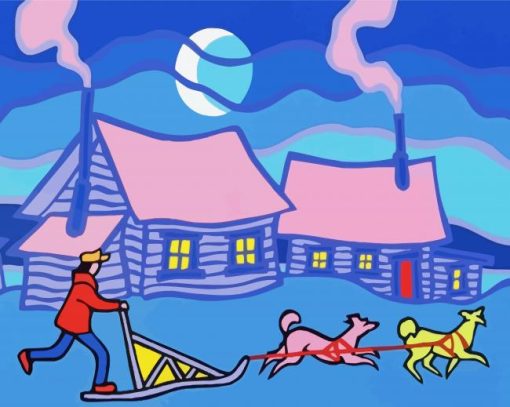 Winter Time By Ted Harrison Paint By Numbers