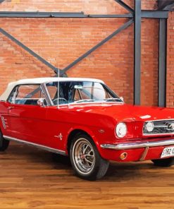 1966 Red Ford Mustang Paint By Numbers