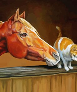 Abstract Horse And Cat Art Paint By Numbers